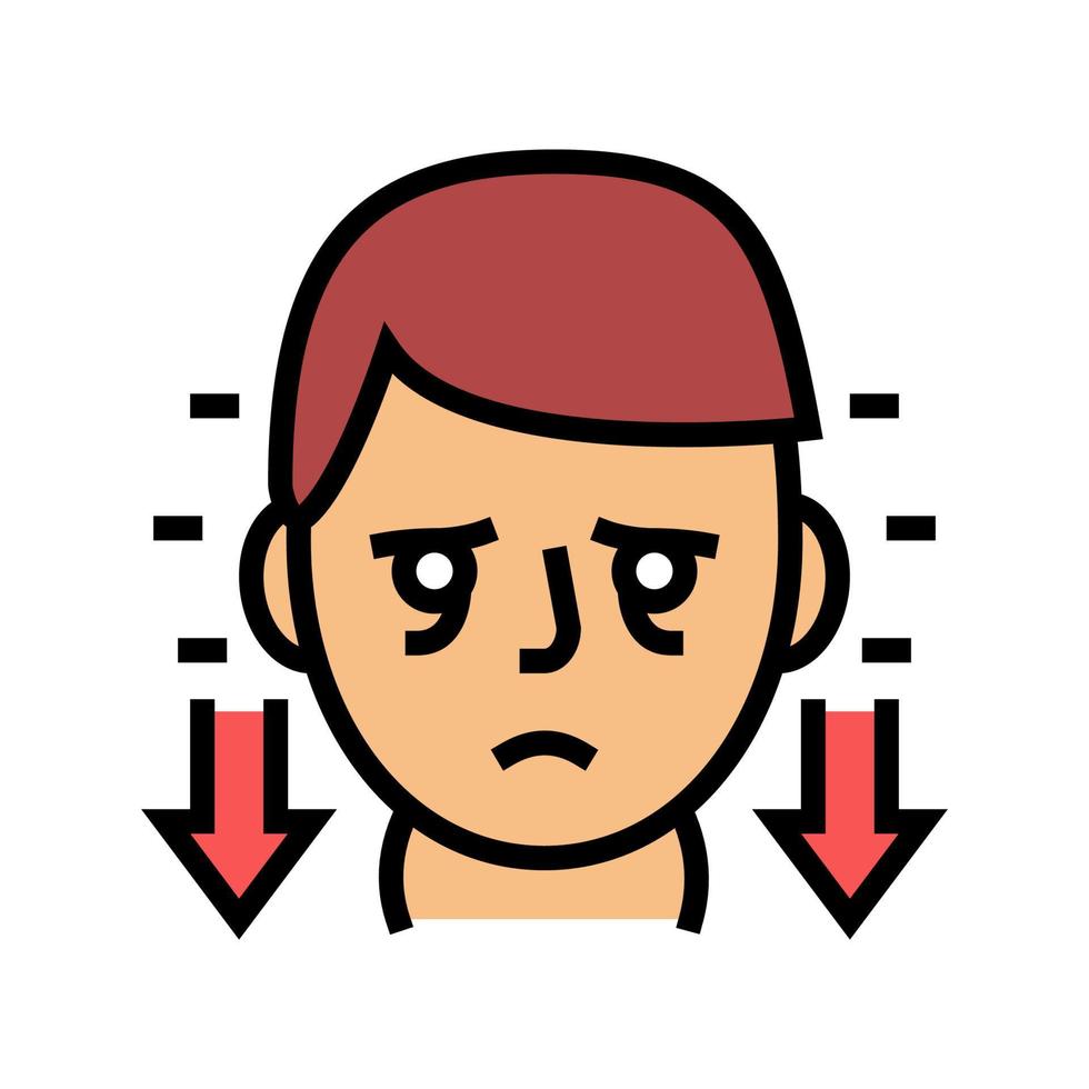 hyperthyroidism endocrinology color icon vector illustration