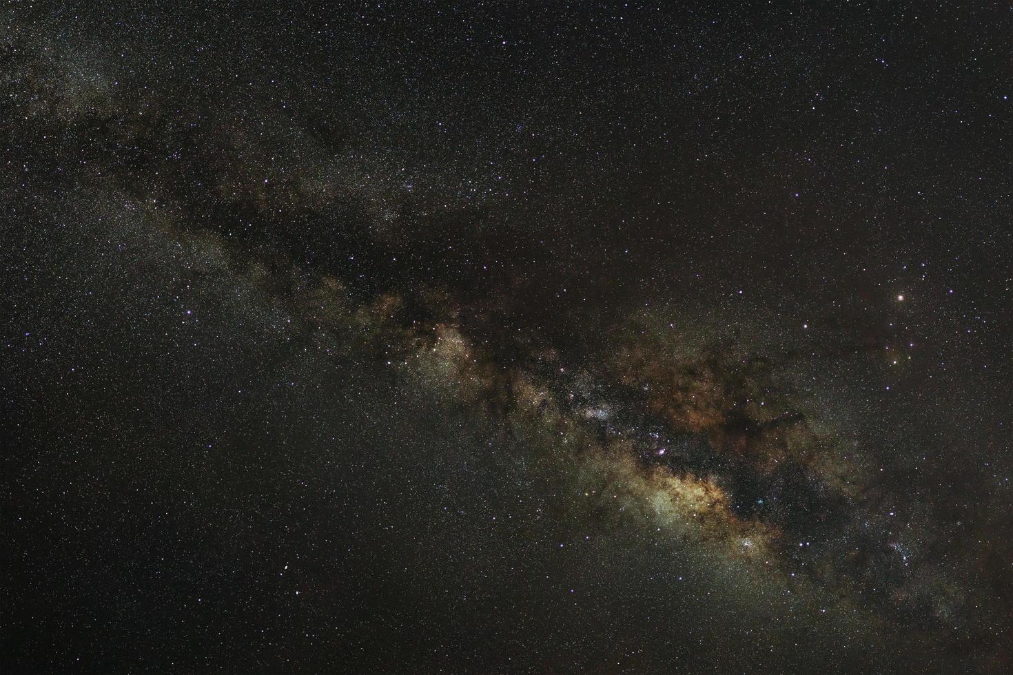 Milky Way galaxy, Long exposure photograph, with grain photo