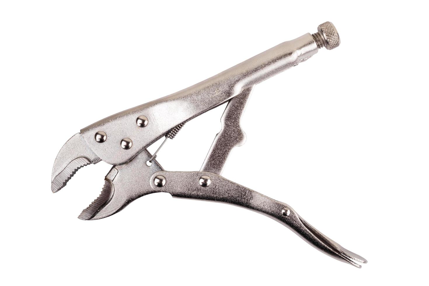 locking pliers isolated on a white background photo