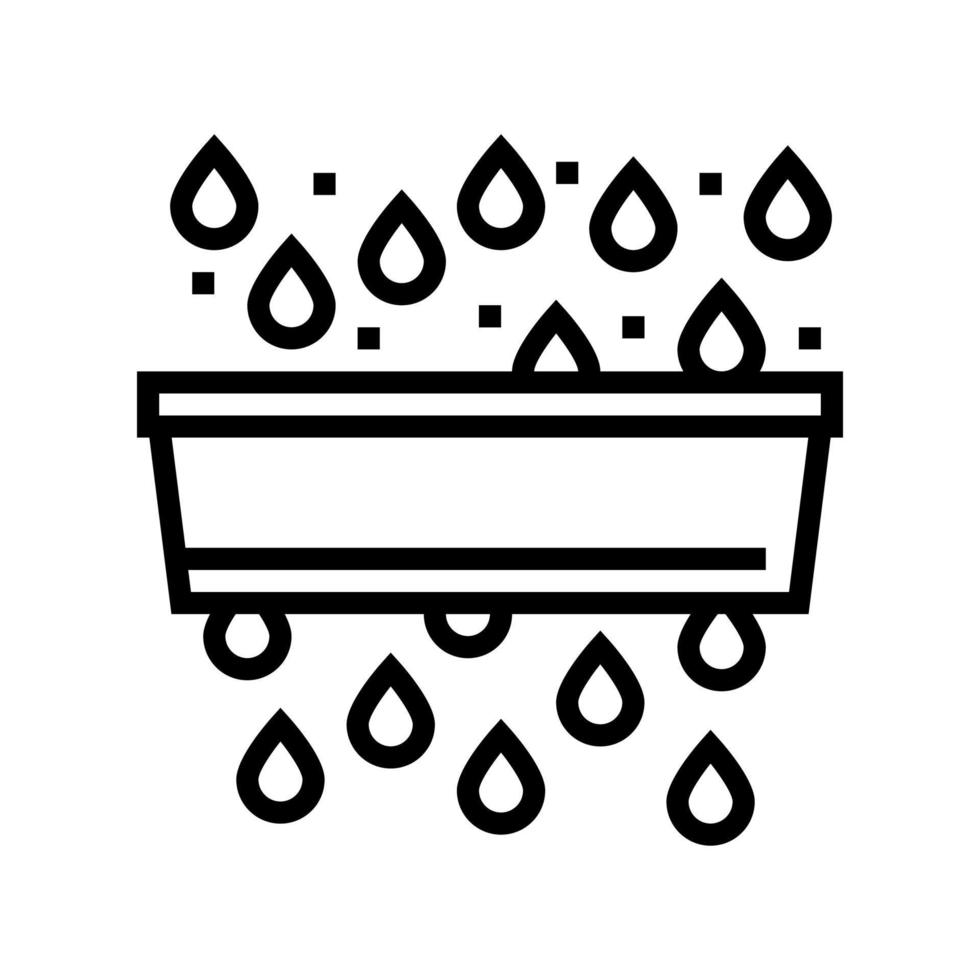 purificación de agua y contaminación línea icono vector ilustración