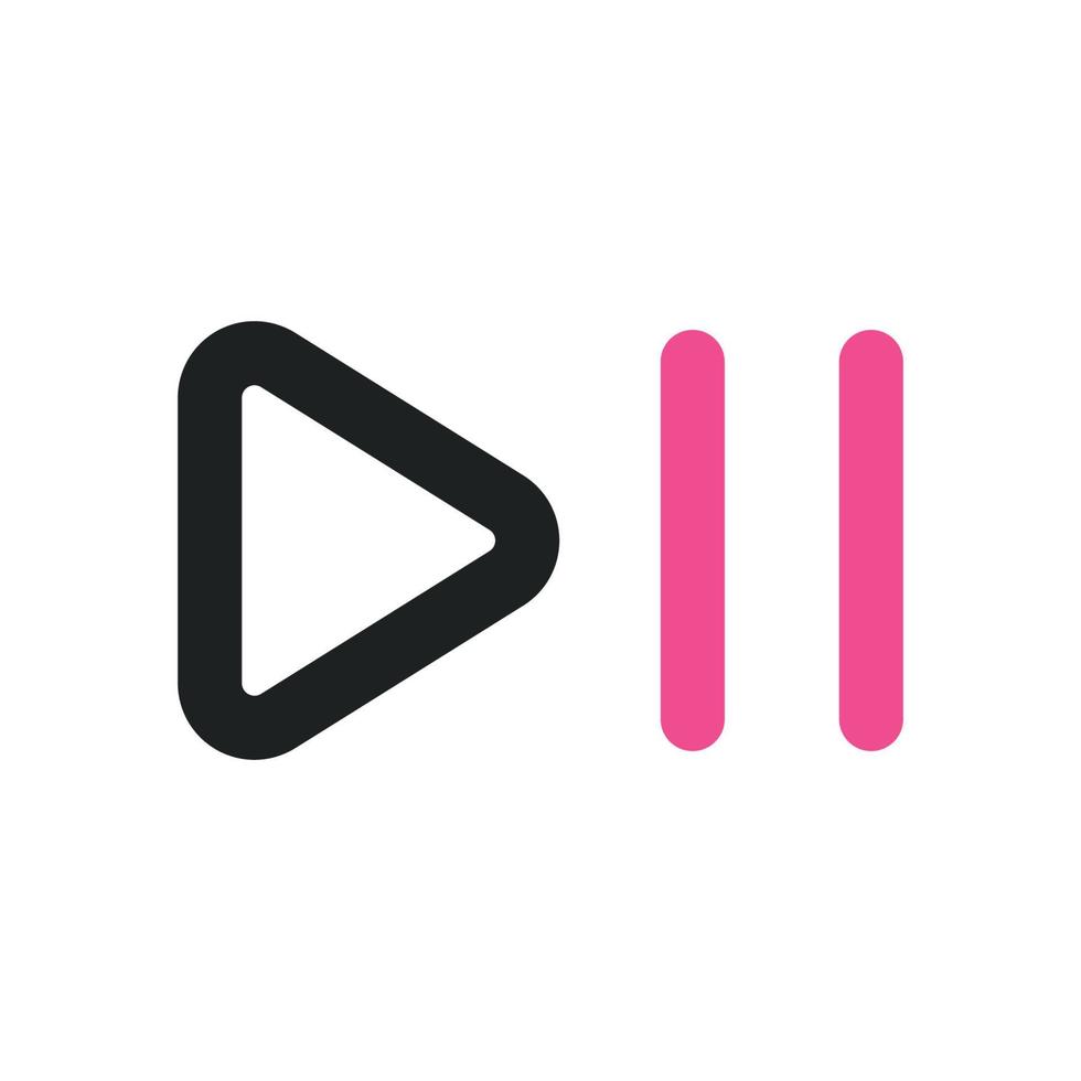 Play Next Icon with Two Tone vector