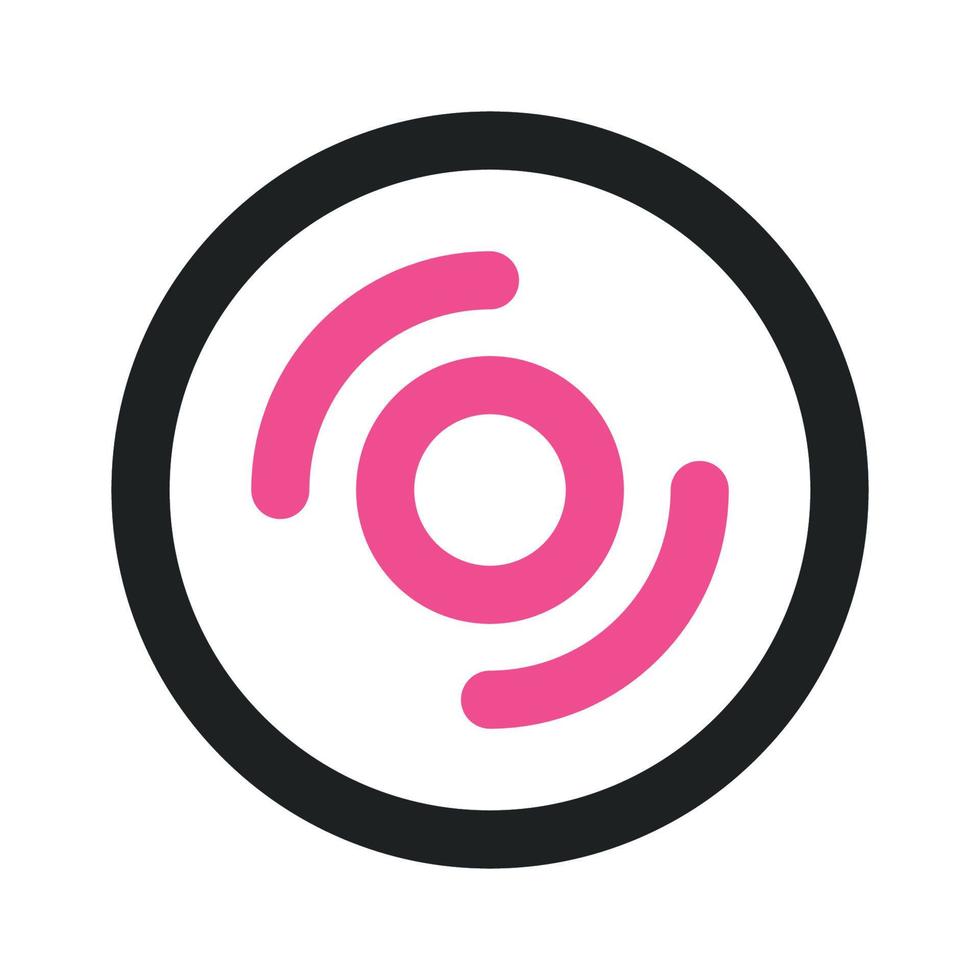 Vinyl Turntable Icon with Two Tone vector