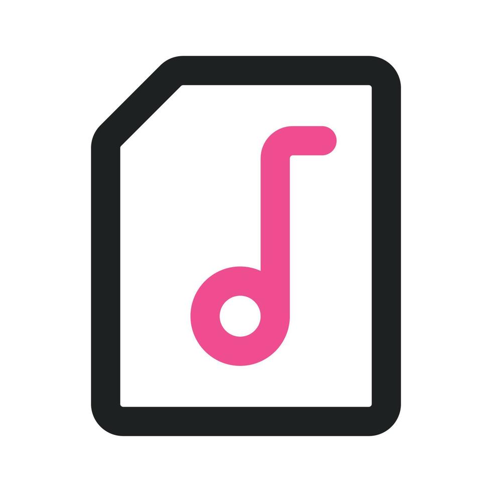 icono de álbum de archivo de música con dos tonos vector