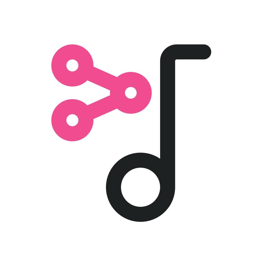 Music Icon with Two Tone vector