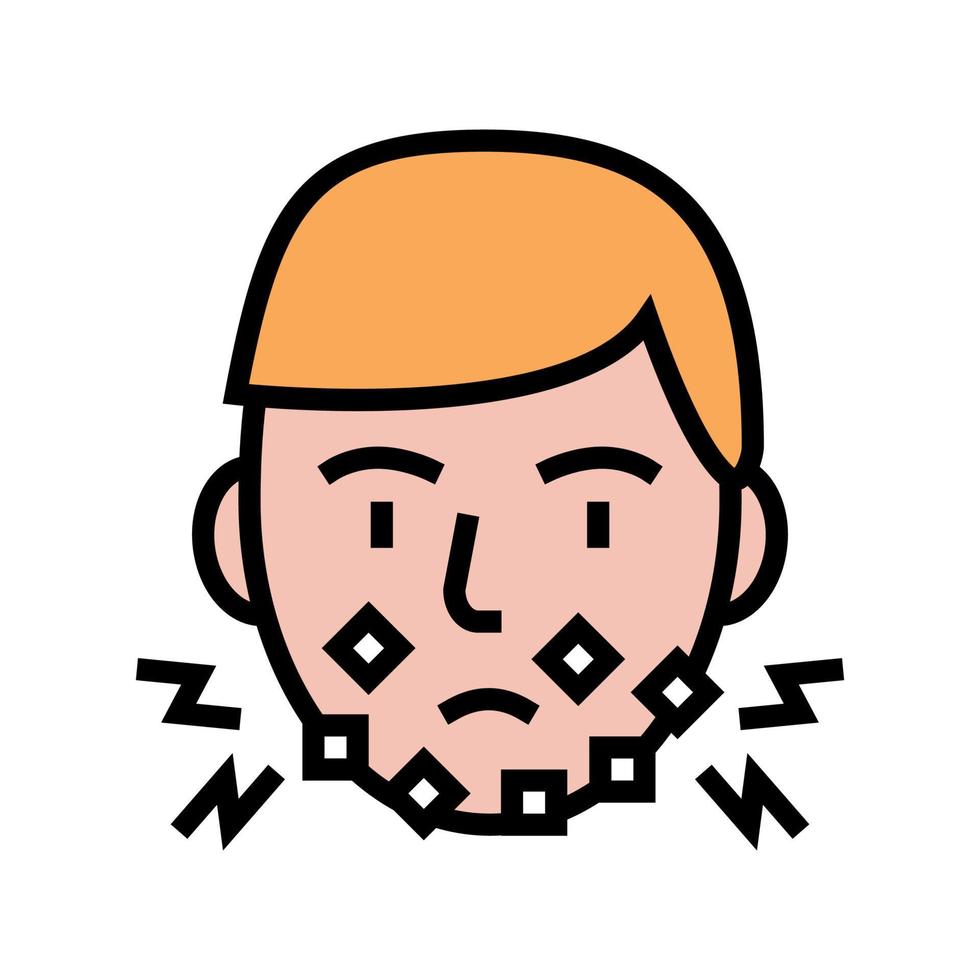 injury face after shave color icon vector illustration