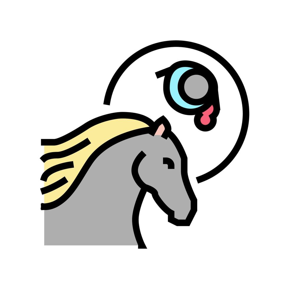 leptospirosis caballo color icono vector ilustración