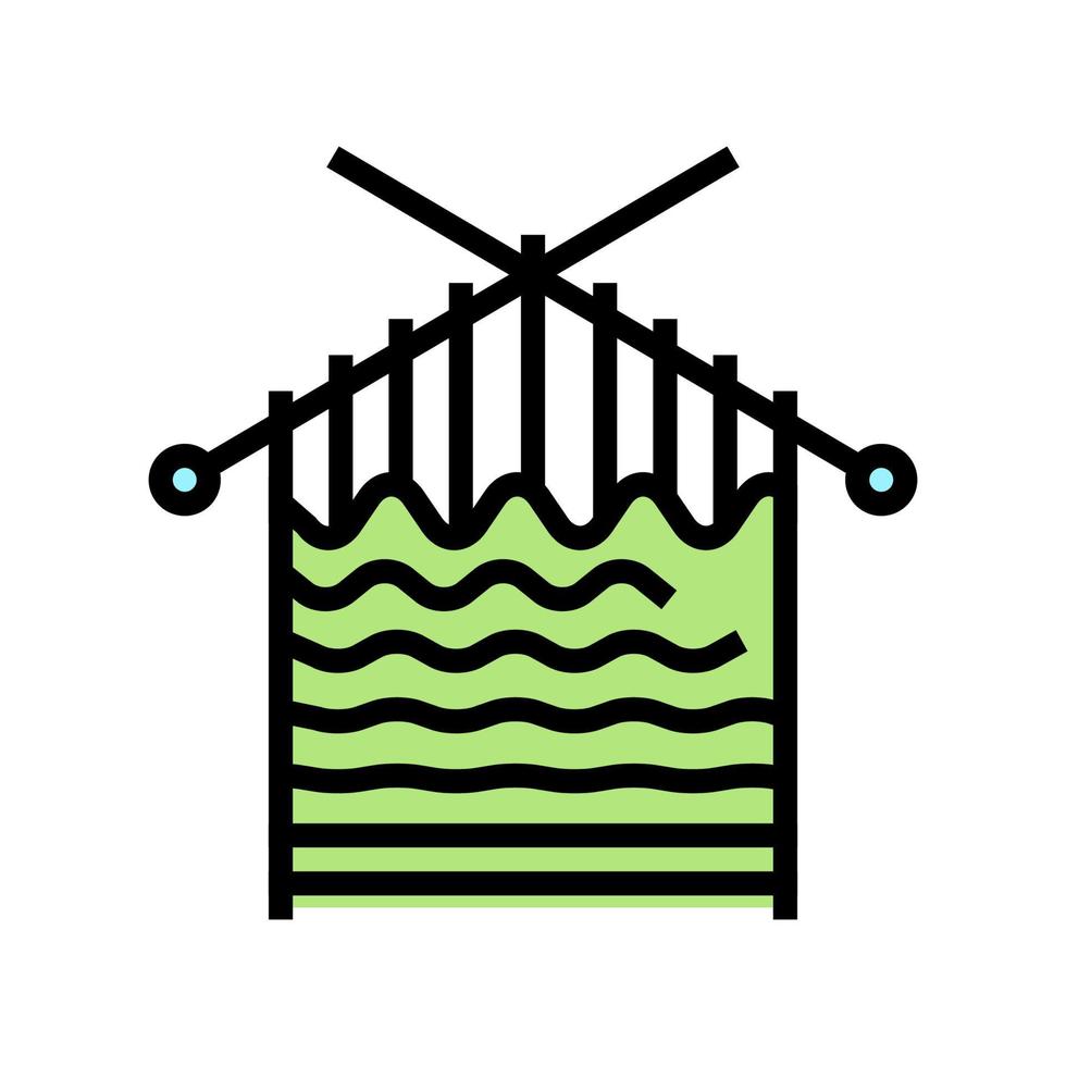 knitting occupation color icon vector illustration