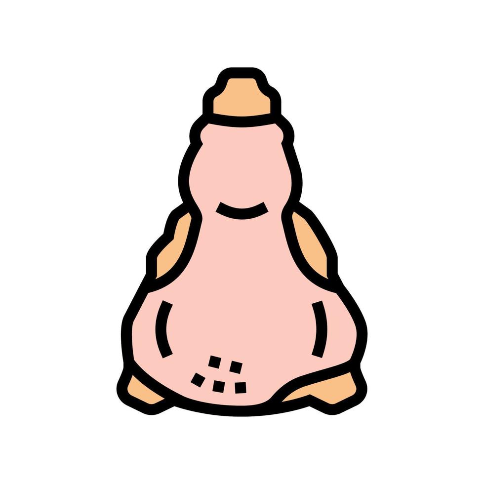 back of chicken color icon vector illustration