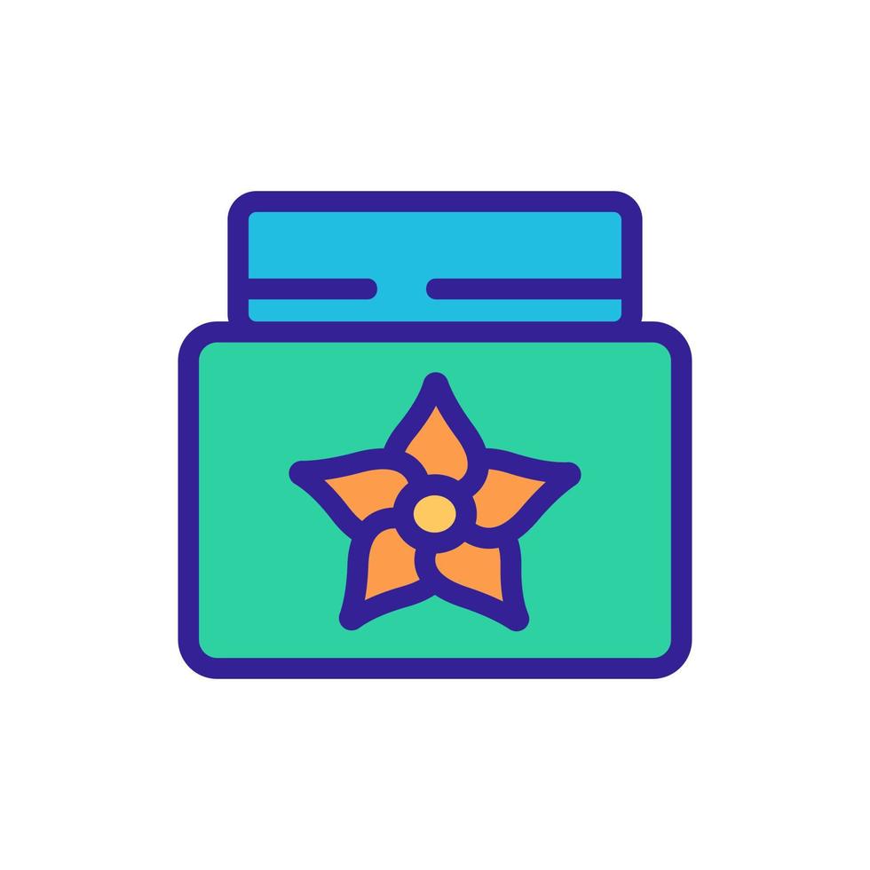 vanilla cream container icon vector outline illustration