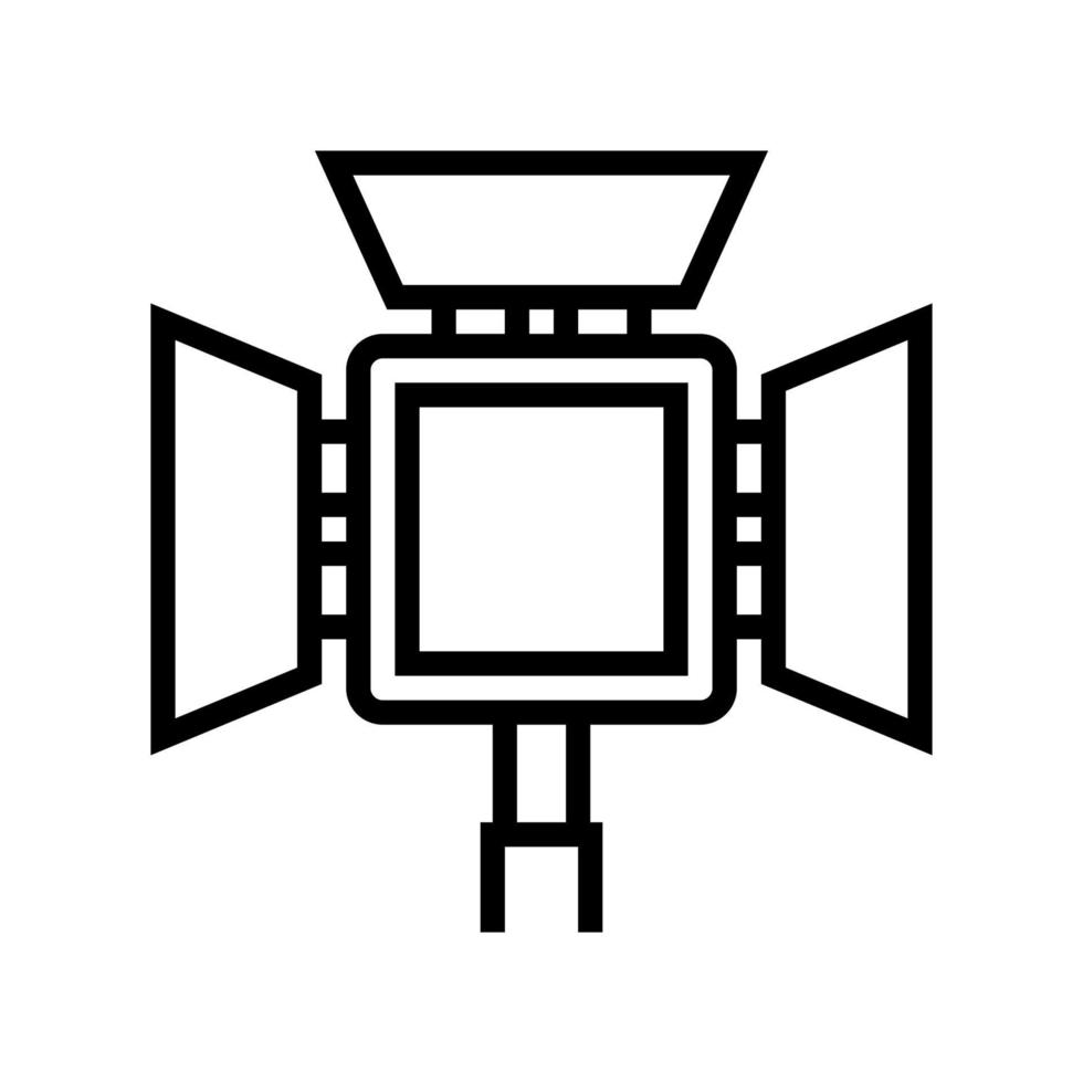 lightbox fotografía equipo línea icono vector ilustración