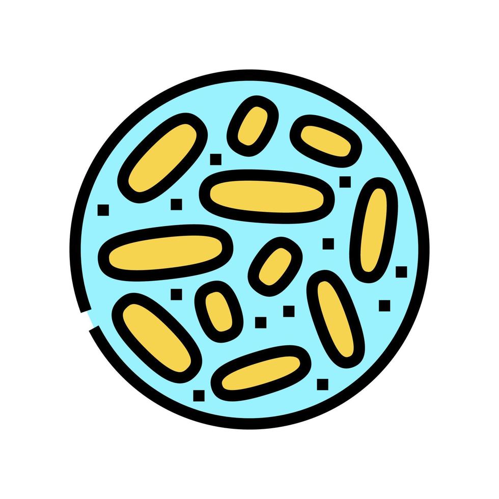lactobacillus probióticos color icono vector ilustración