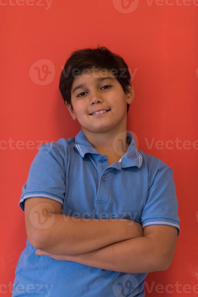 Portrait of a happy young boy photo