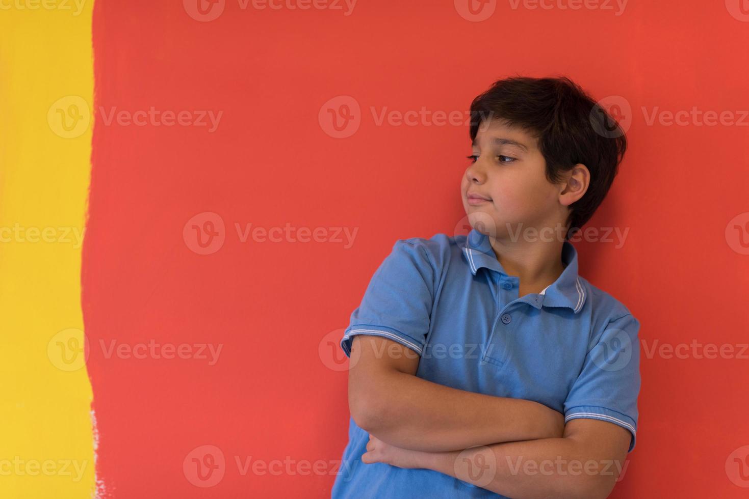 Portrait of a happy young boy photo