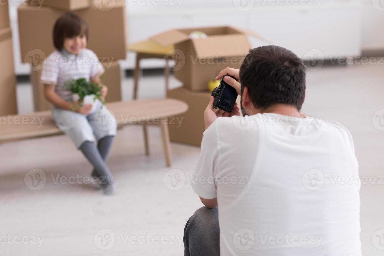 Photoshooting with kid model photo