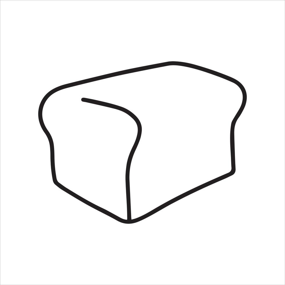 vector drawing in doodle style bread. simple line drawing of bread