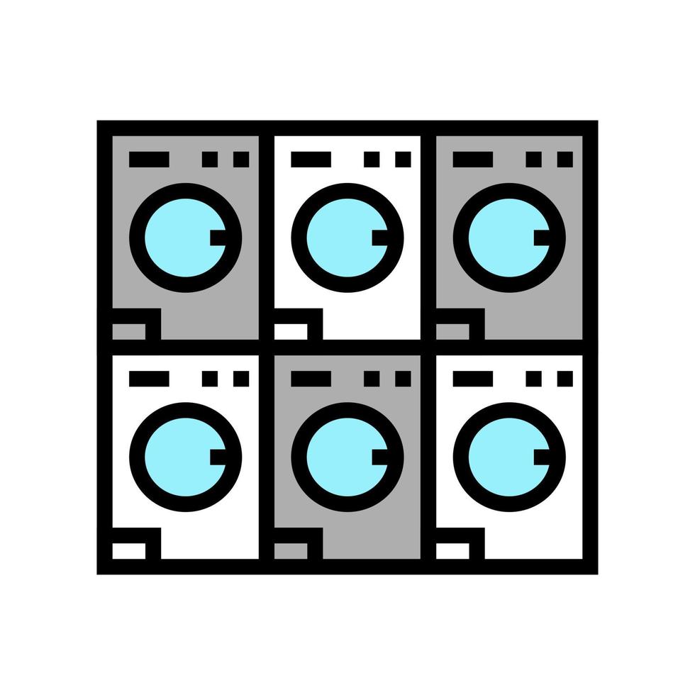 laundromat equipment for washing clothes color icon vector illustration