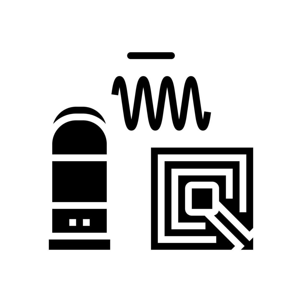 technology of rfid glyph icon vector illustration