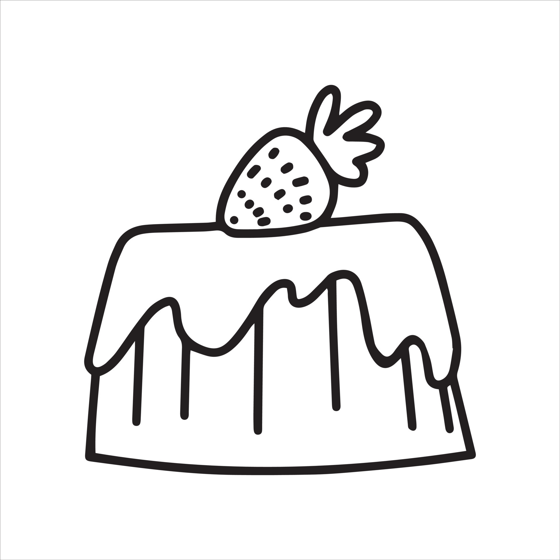 dibujo vectorial en pastel estilo garabato. dibujo de línea simple de