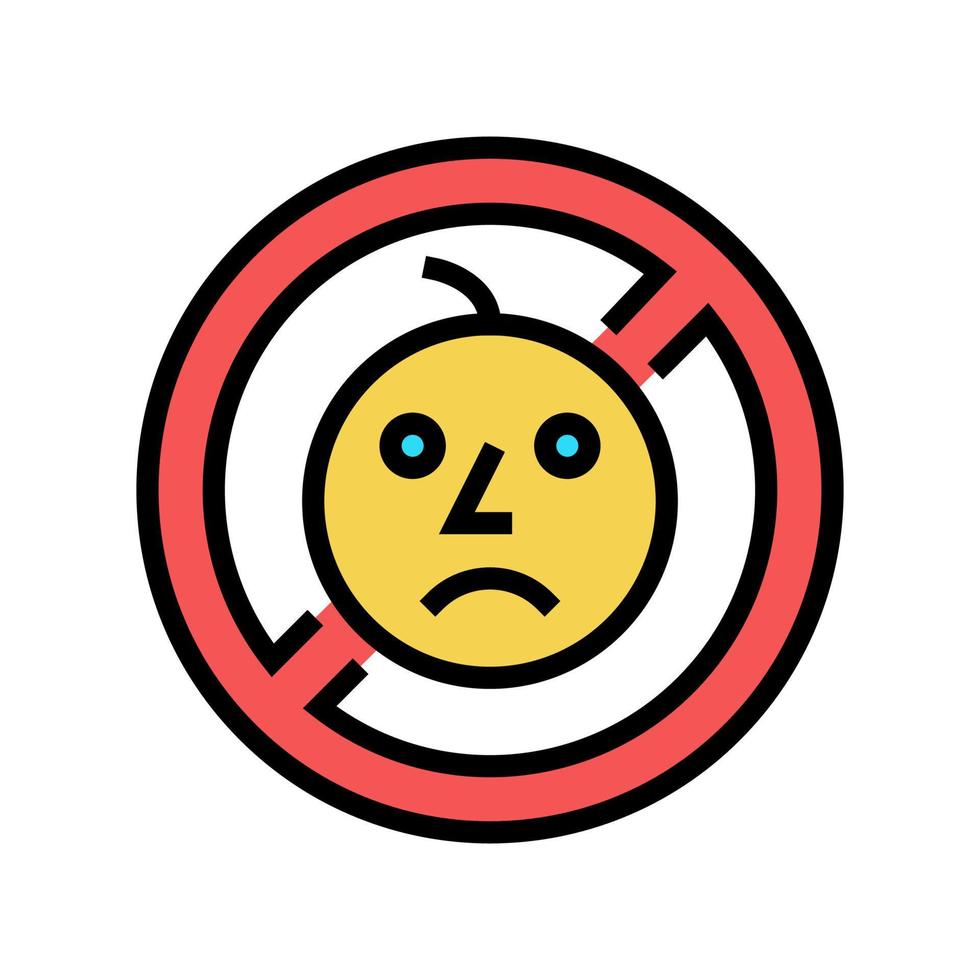 child prohibition sign color icon vector illustration