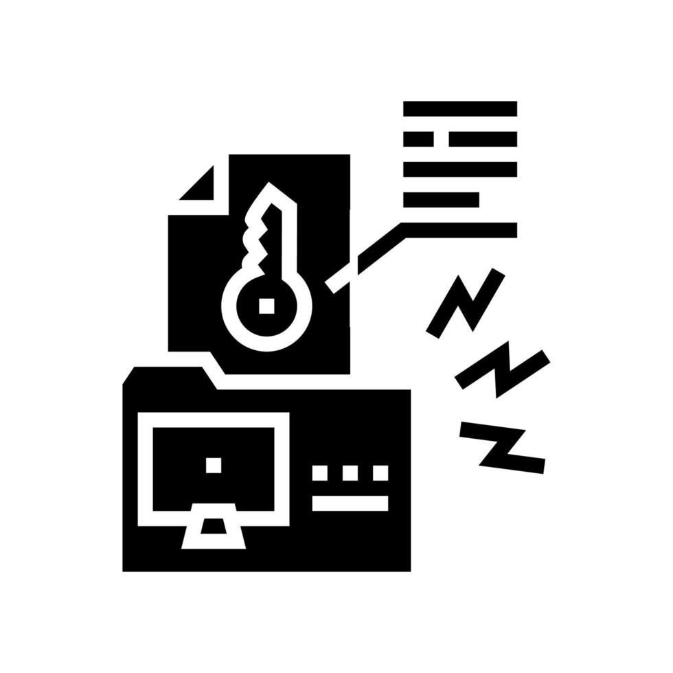 electronic key hacking glyph icon vector illustration 10403569 Vector