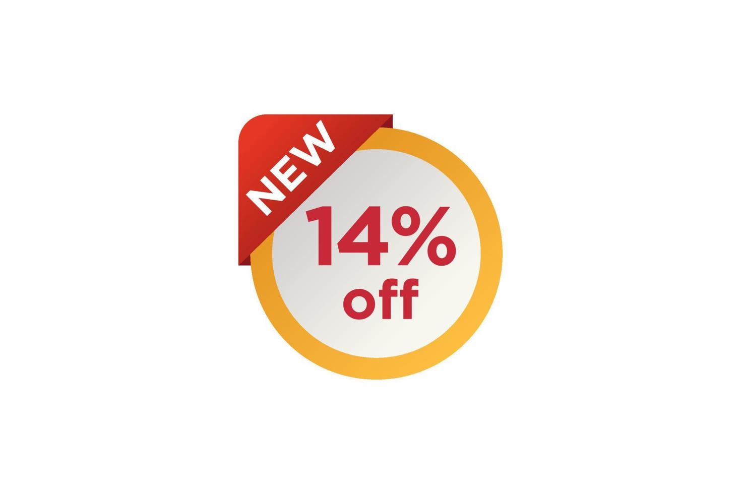 14 discount, Sales Vector badges for Labels, , Stickers, Banners, Tags, Web Stickers, New offer. Discount origami sign banner.