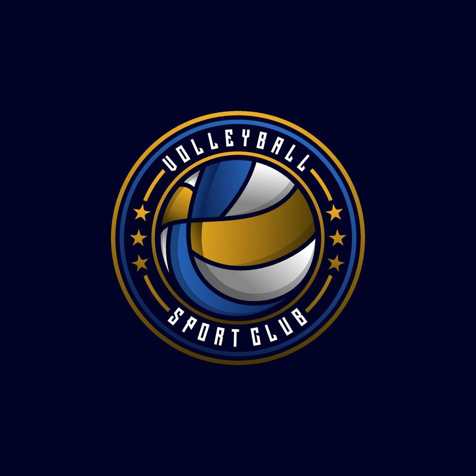 Volley ball logo design vector template