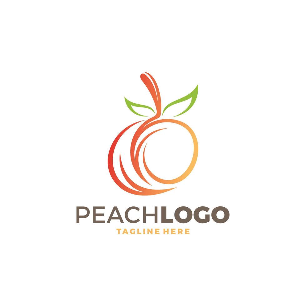 Creative Peach  Logo Symbol Design Illustration vector