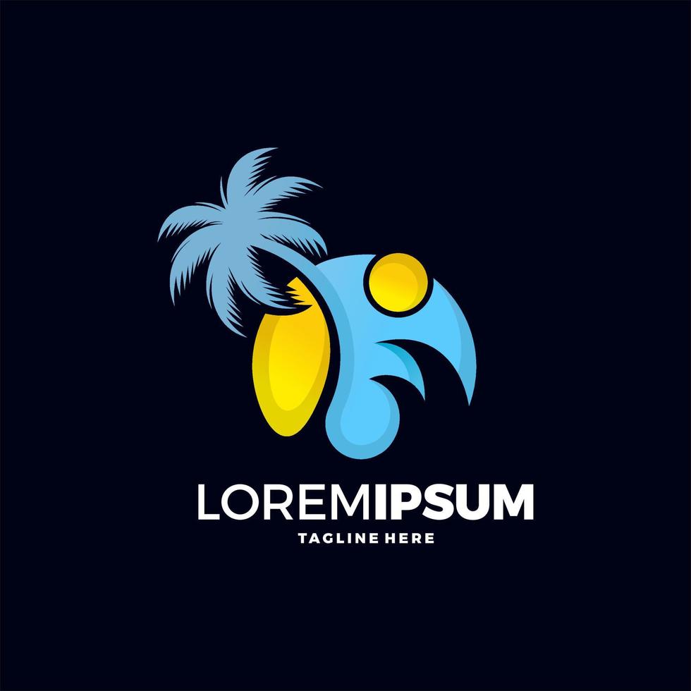 Palm logo design vector template