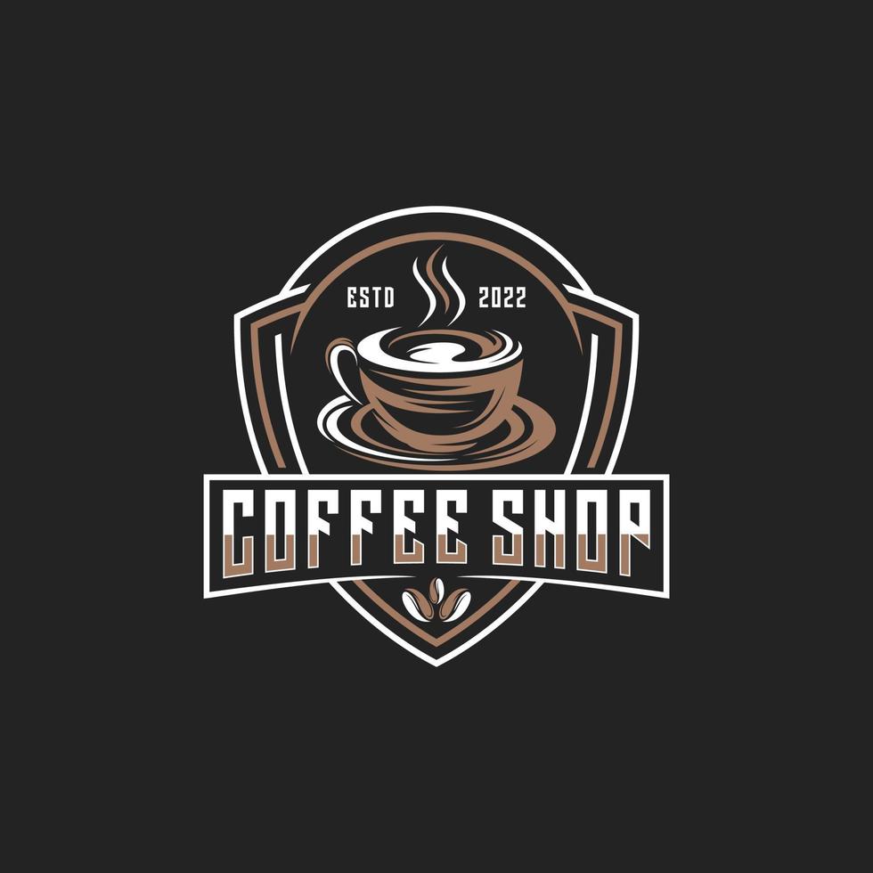Coffe Shop Logo Design Vector Illustration Template