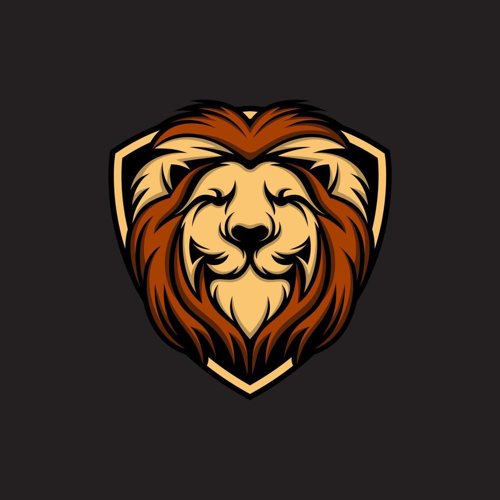 plantilla de vector de diseño de logotipo de rey león