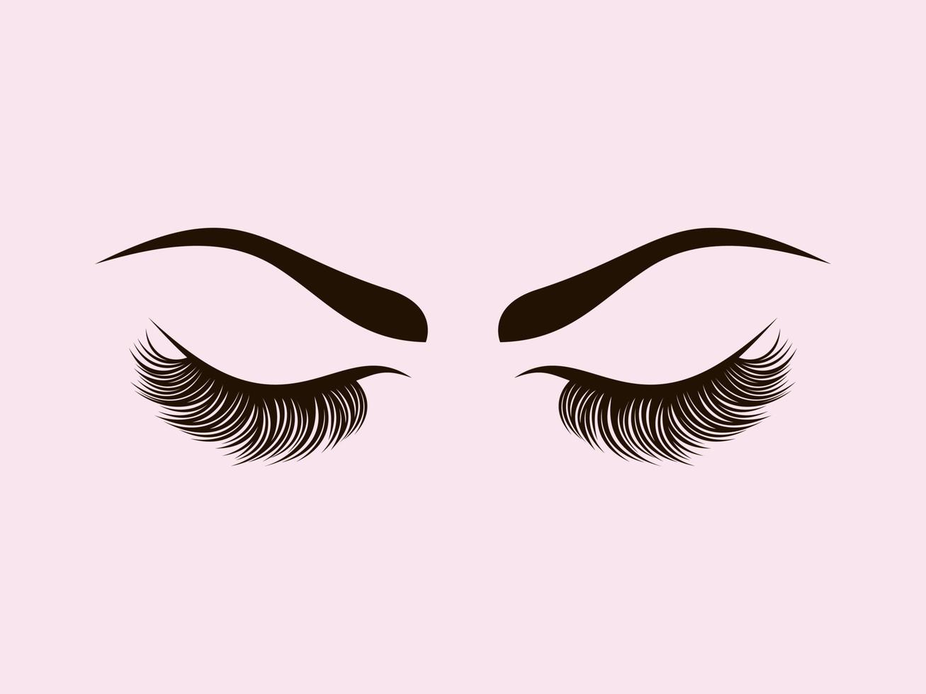 Eyelash extension logo Vector illustration