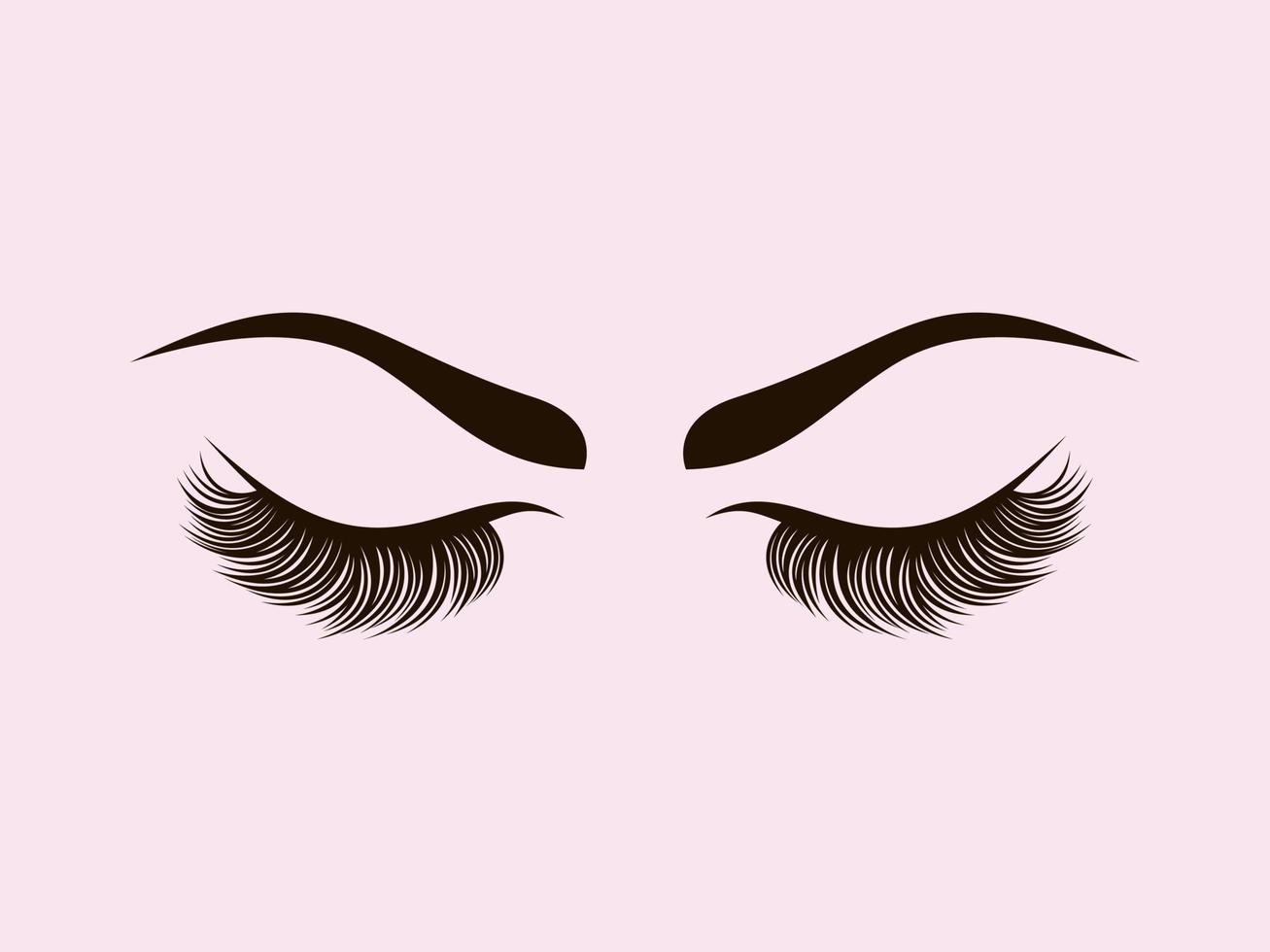 Eyelash extension logo Vector illustration