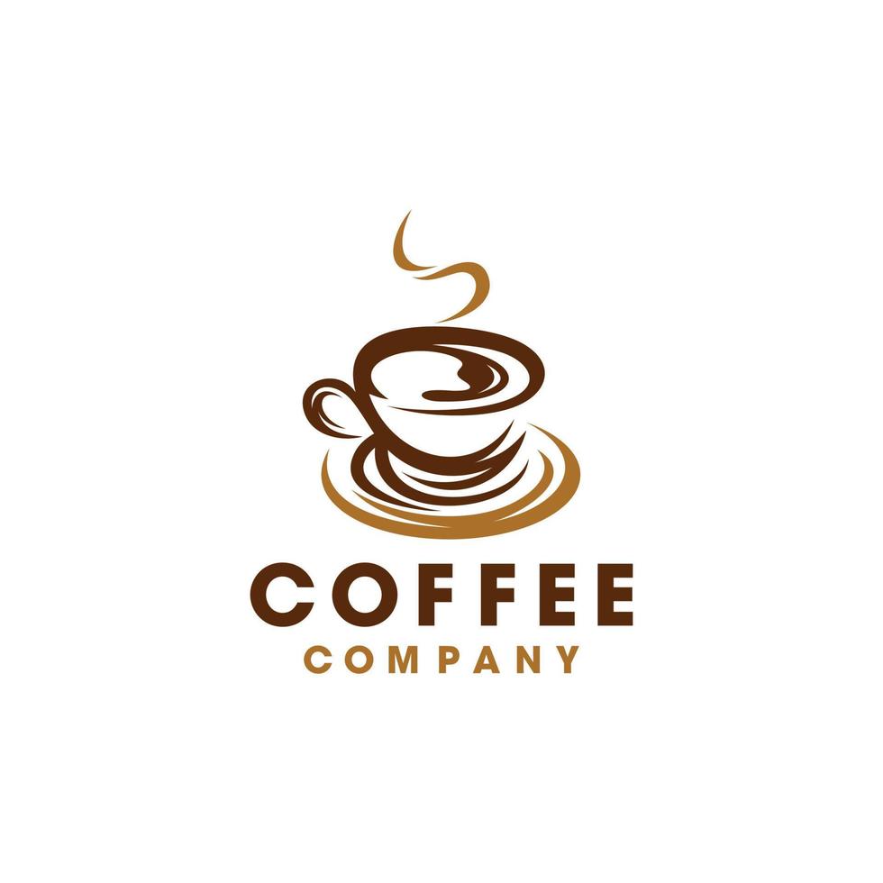 plantilla de ilustración de vector de diseño de logotipo de cafetería