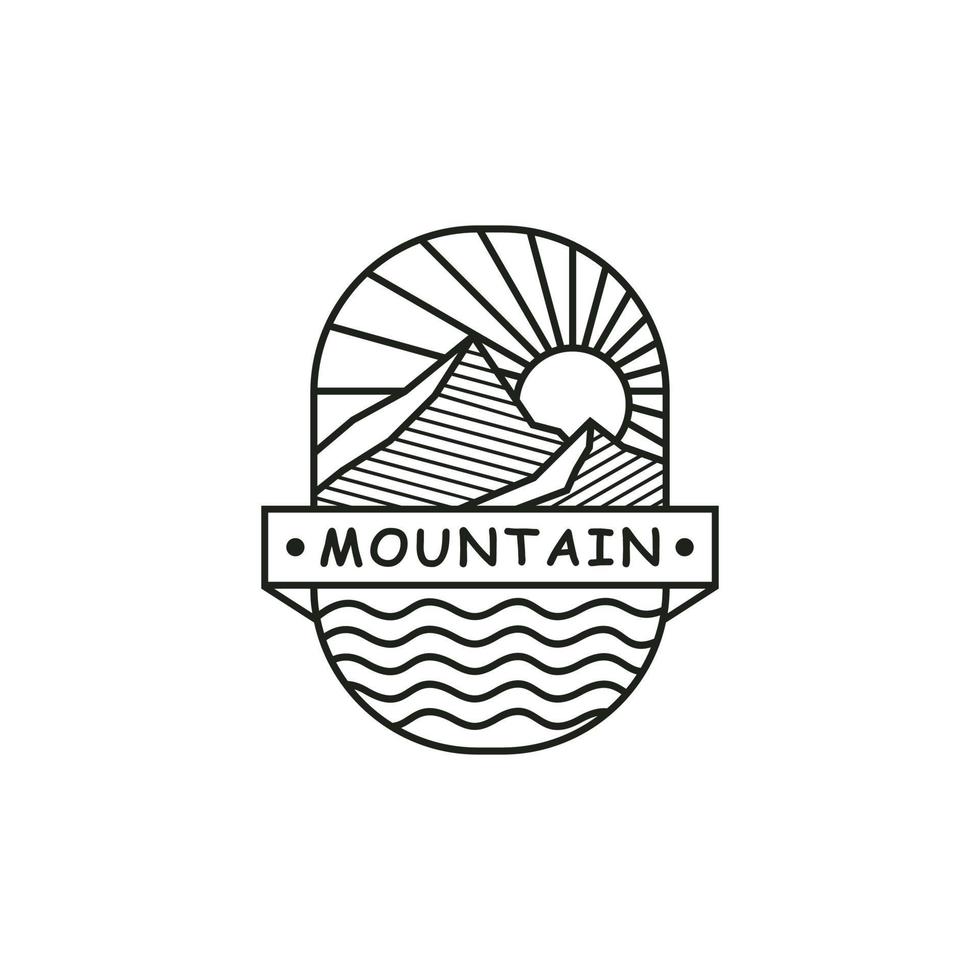 Mountain logo design template vector