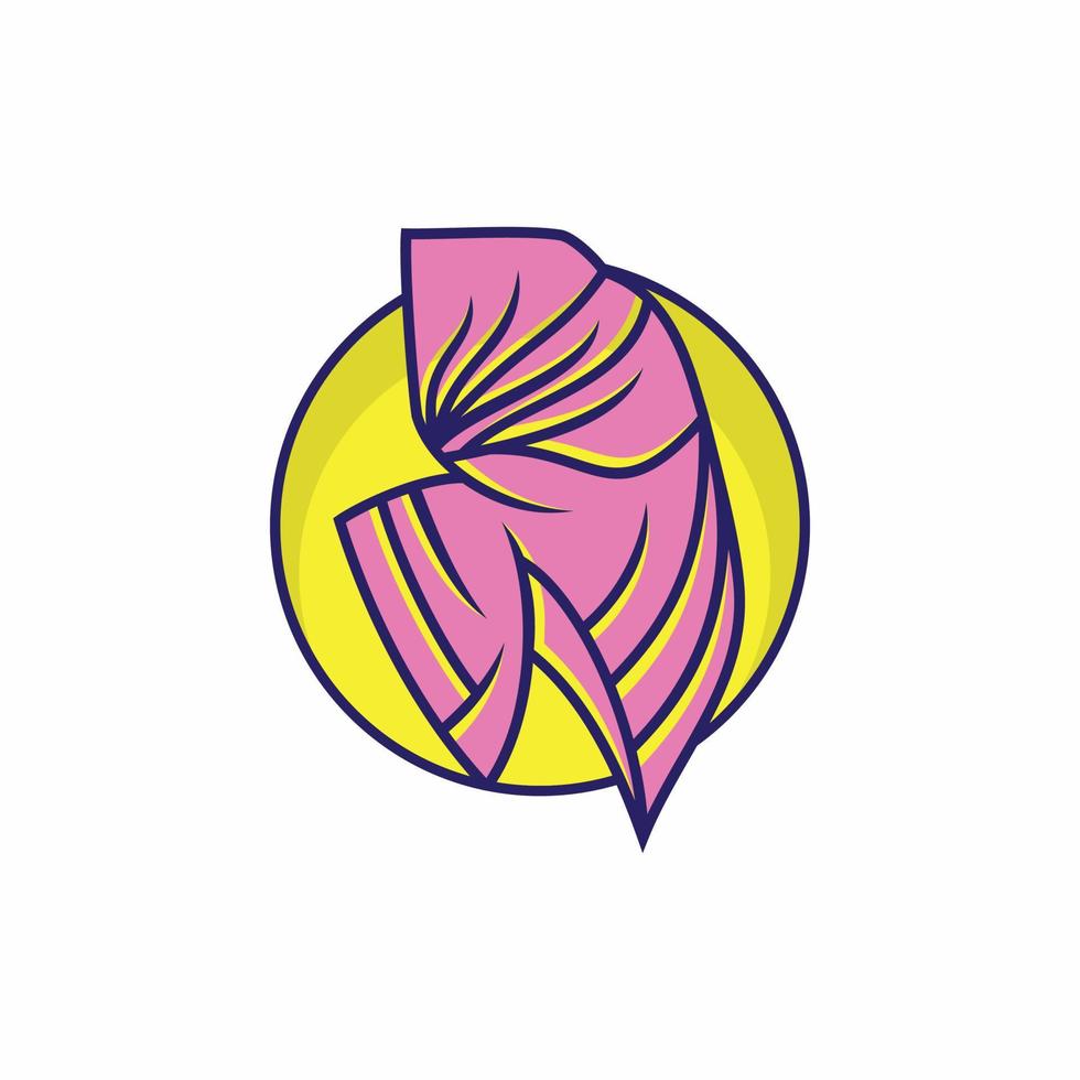 vector del logotipo del hiyab. diseño gráfico vectorial hijab.