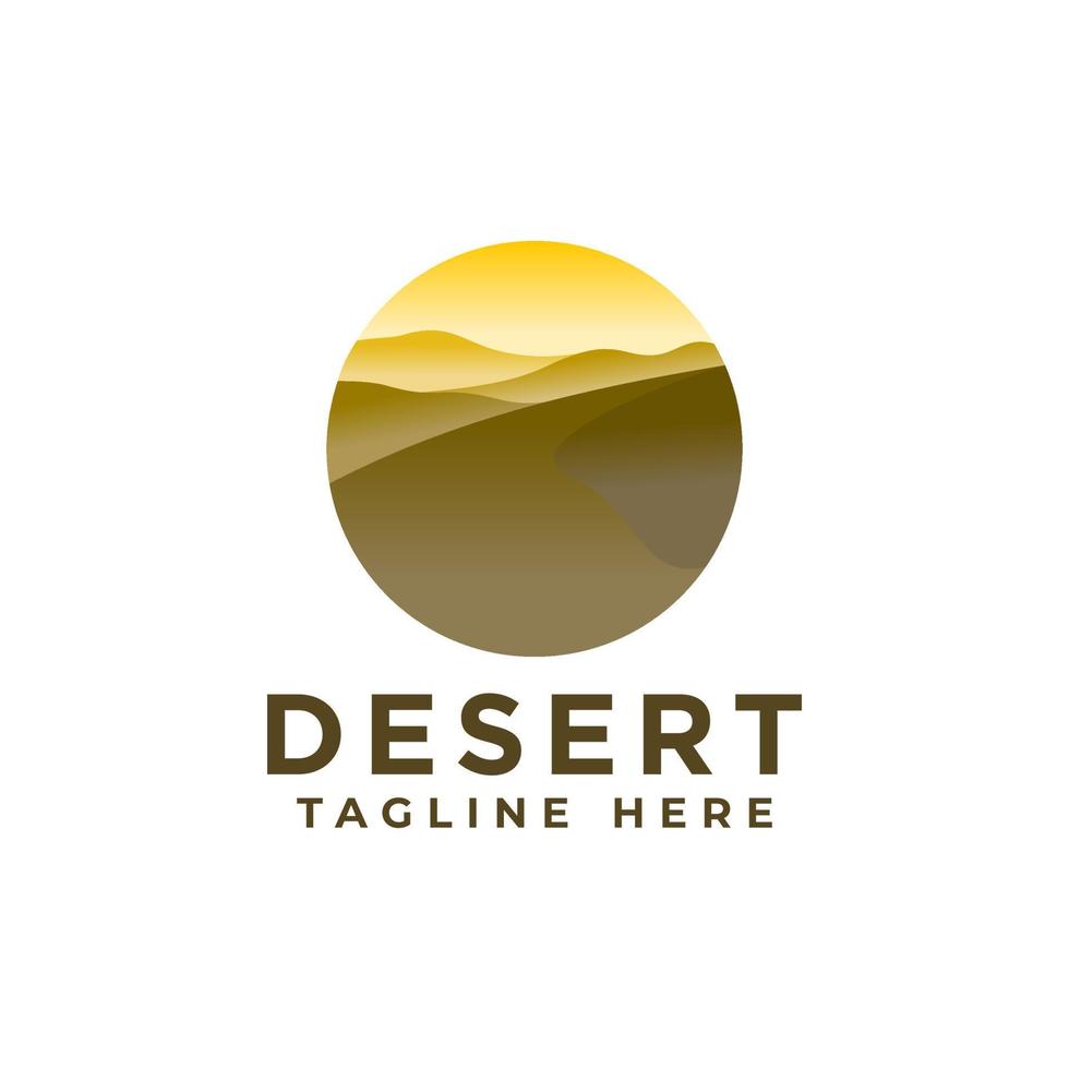 plantilla de logotipo del desierto. logotipo del desierto aislado. ilustración vectorial del desierto. vector