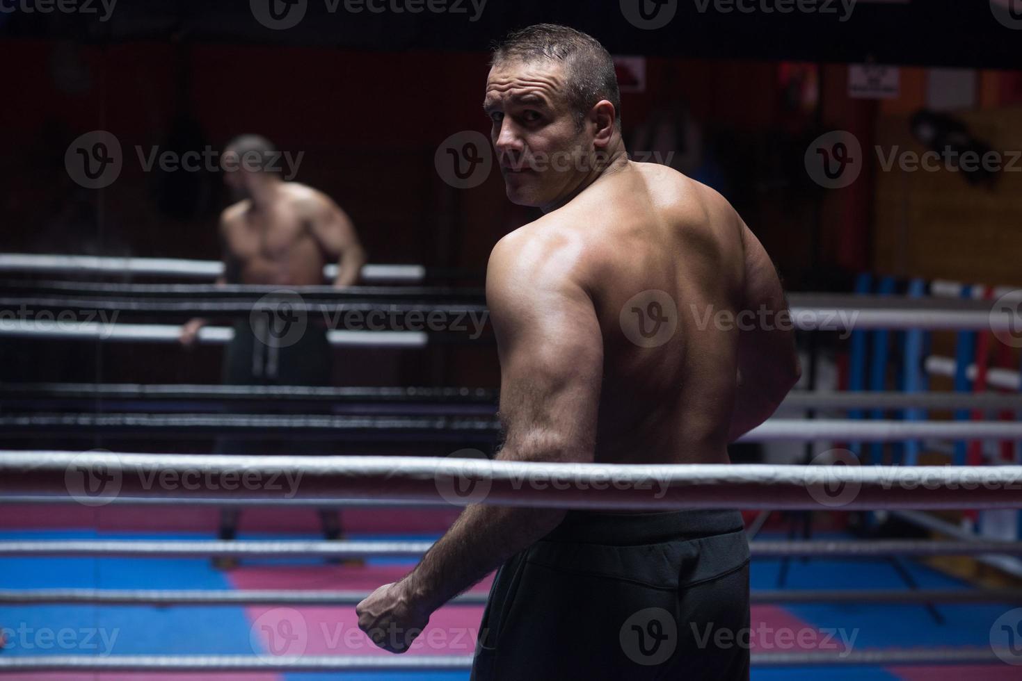 muscular professional kickboxer photo