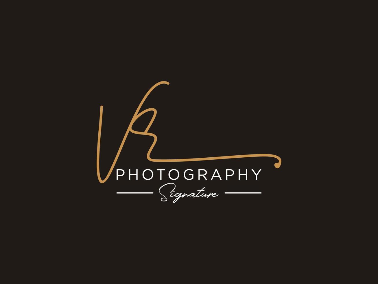 Letter VR Signature Logo Template Vector