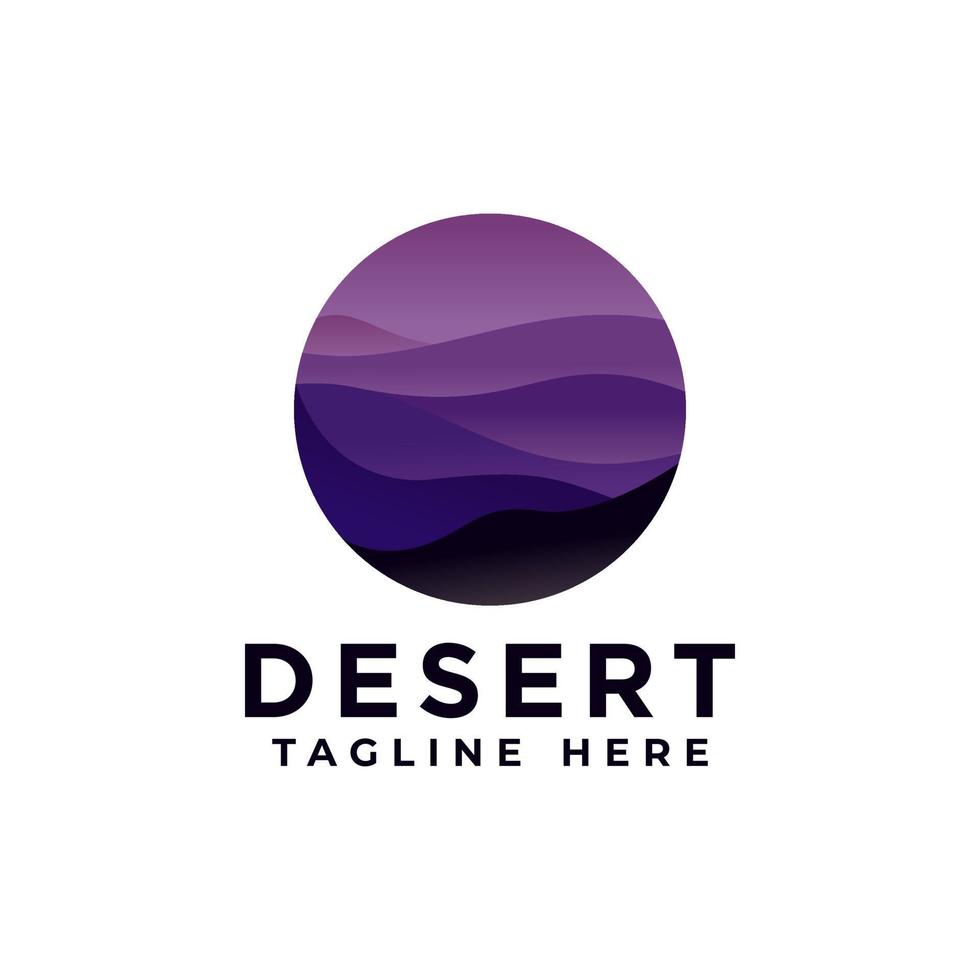 Desert Logo Template. Desert Logotype Isolated. Desert Vector Illustration.