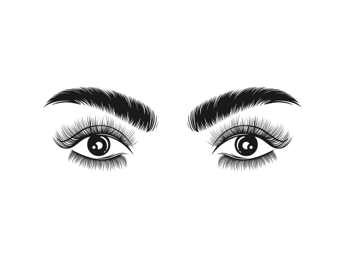 Eyelash extension logo Vector illustration