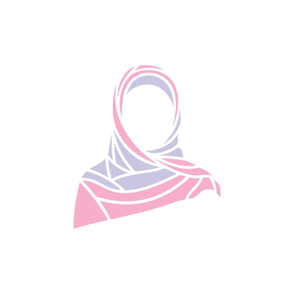 Hijab logo vector. hijab vector graphic design.