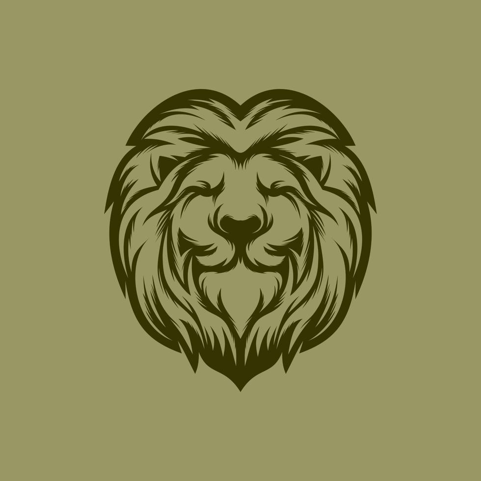 plantilla de vector de diseño de logotipo de rey león