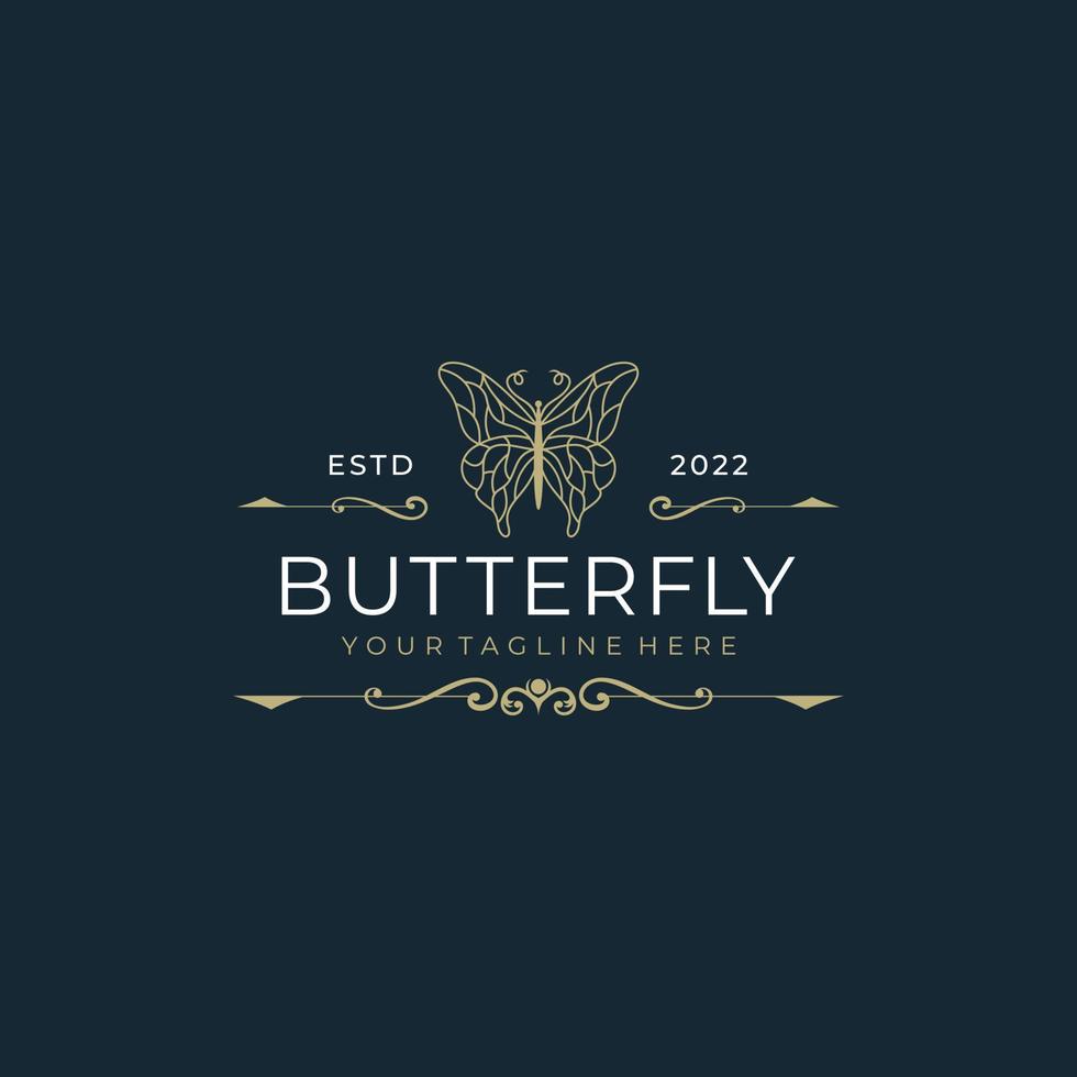Butterfly logo design vector template