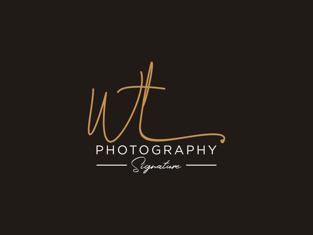 Letter WT Signature Logo Template Vector
