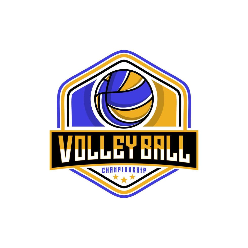 plantilla de vector de diseño de logotipo de voleibol