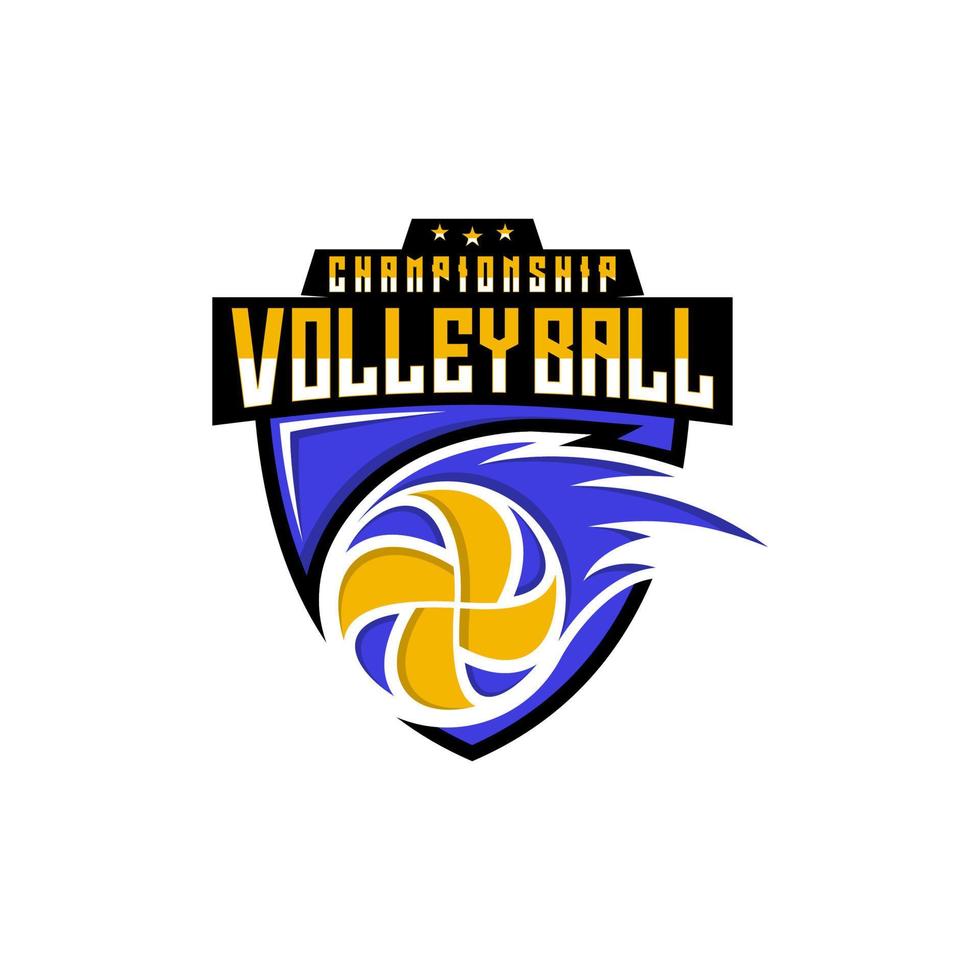 plantilla de diseño de vector de logotipo de voleibol