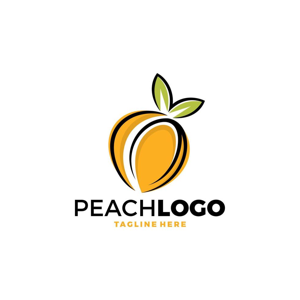 Creative Peach  Logo Symbol Design Illustration vector