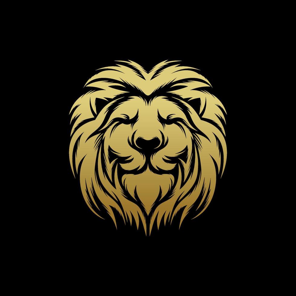 plantilla de vector de diseño de logotipo de rey león