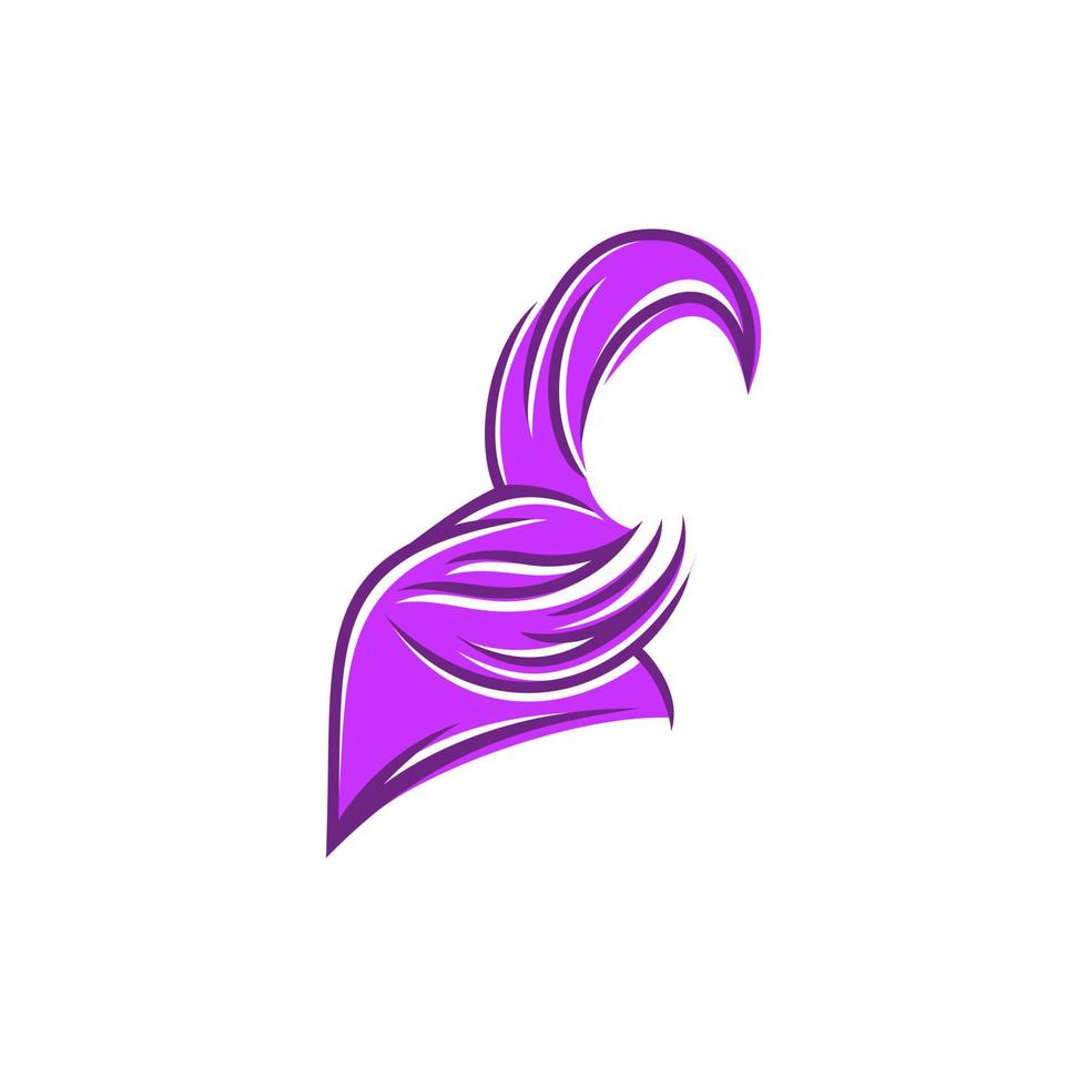 vector del logotipo del hiyab. diseño gráfico vectorial hijab.