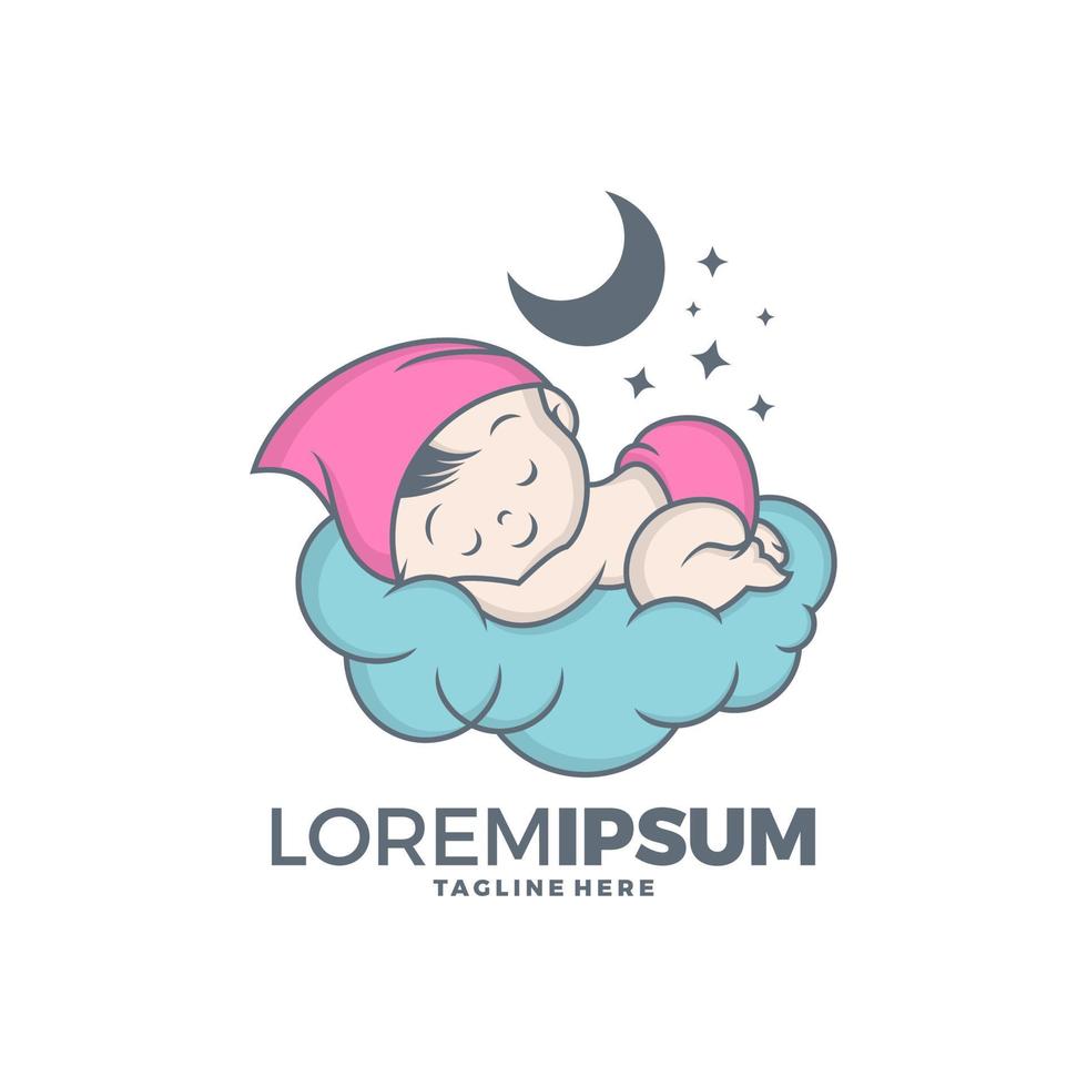 vector de diseño de logotipo de bebé lindo